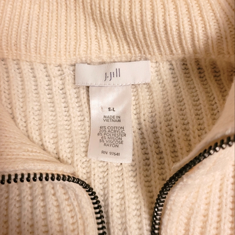 J Jill Poncho Ribbed Knit Sweater - Picture 2 of 12